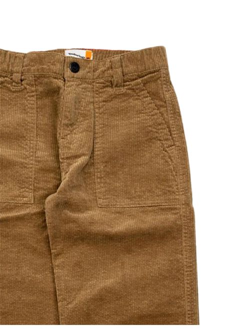 Beige cotton trousers for children Timberland | T60576/SUBEIGE