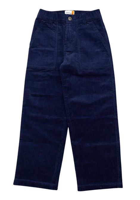 Blue cotton trousers for children Timberland | T60576/SUBLU