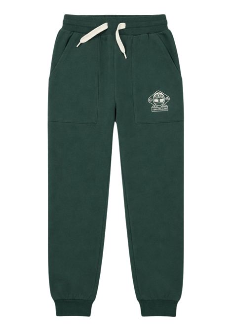 Green cotton trousers for children Timberland | T60586/SUVERDE