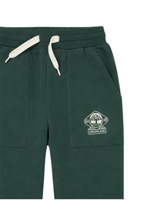 Green cotton trousers for children Timberland | T60586/SUVERDE