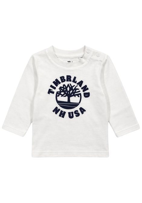 White cotton baby T-shirt Timberland | T60589/MABIANCO
