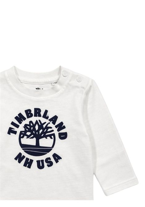 White cotton baby T-shirt Timberland | T60589/MABIANCO