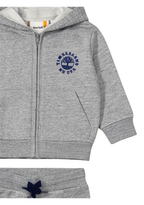 Gray cotton baby set Timberland | T60606/SUGRIGIO