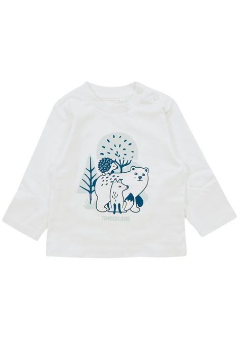 Cream cotton baby T-shirt Timberland | T60614/SUPANNA