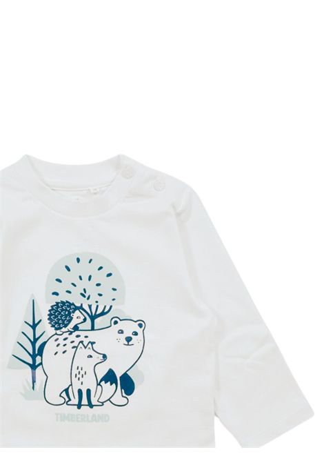 Cream cotton baby T-shirt Timberland | T60614/SUPANNA