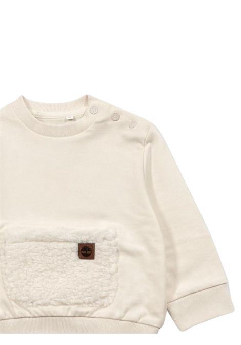 Cream cotton baby sweatshirt Timberland | T60619/SUPANNA