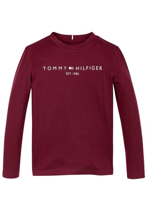 Burgundy unisex cotton t-shirt TOMMY HILFIGER | 4500551897/DEBBORDEAU