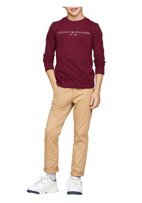 Burgundy unisex cotton t-shirt TOMMY HILFIGER | 4500551897/DEBBORDEAU