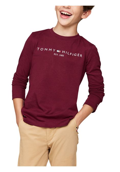 Burgundy unisex cotton t-shirt TOMMY HILFIGER | 4500551897/DEBBORDEAU
