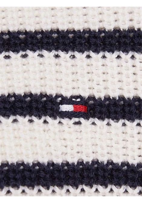Maglione bambina panna/blu in cotone TOMMY HILFIGER | KG0KG08504/DEBPANNA/BLU