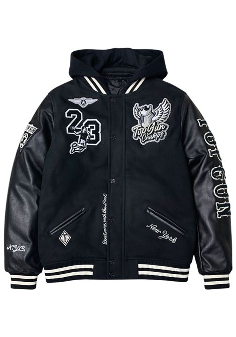 Giubbino bambino nero bomber TOP GUN | 02G0584/MANERO