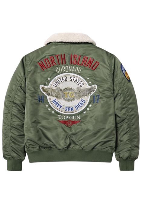 Giubbino bambino verde bomber TOP GUN | 02G0592/MAVERDE