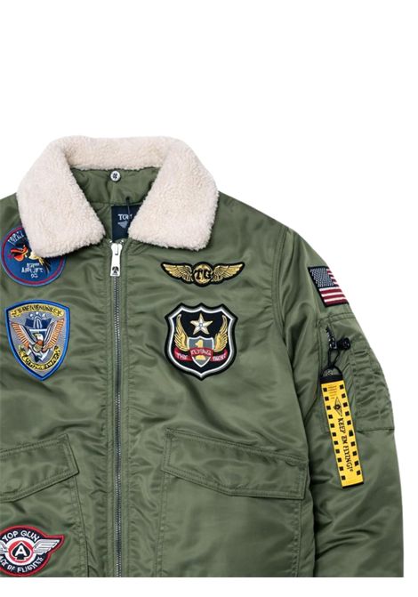 Giubbino bambino verde bomber TOP GUN | 02G0592/MAVERDE