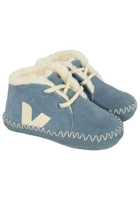 Scarpe neonato blu in pelle scamosciata VEJA | BA0321028/PIABLU
