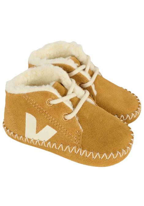 Scarpe neonata cammello in pelle scamosciata VEJA | BA0321030/PIACAMMELLO