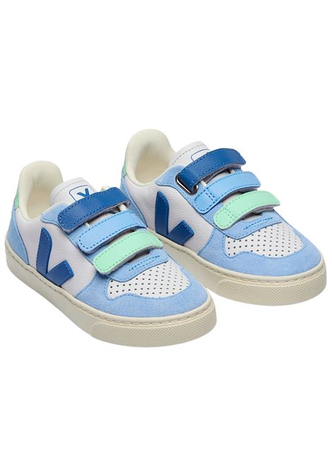 Scarpe unisex azzurre in pelle VEJA | CV0520613/PIAAZZURRO