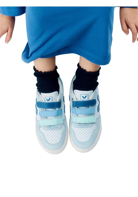 Scarpe unisex azzurre in pelle VEJA | CV0520613/PIAAZZURRO