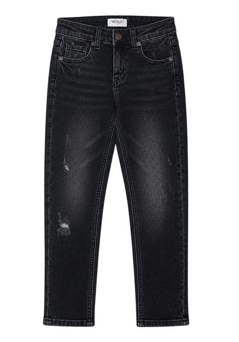 Jeans bambina nero in cotone VICOLO | PD1047/DEBNERO