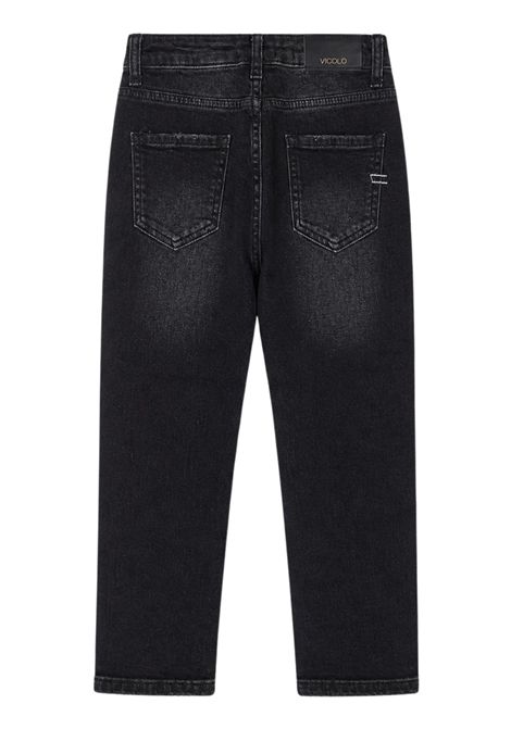 Jeans bambina nero in cotone VICOLO | PD1047/DEBNERO