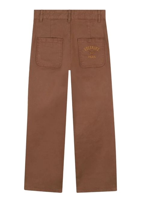 Pantalone bambina marrone in cotone Zadig & Voltaire | X60475/CEMARRONE
