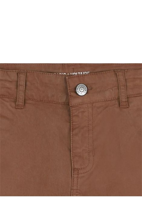Pantalone bambina marrone in cotone Zadig & Voltaire | X60475/CEMARRONE