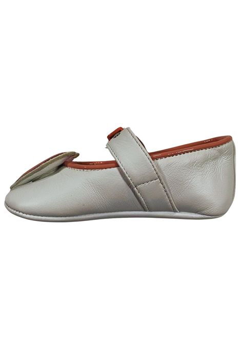 Baby girl's white/pink leather ballerina Moschino | 772711/PIABIANCO/ROSA