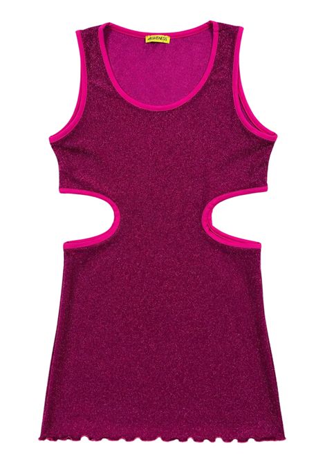 Abito bambina fucsia laminato 4giveness | 126GCUAA6072FUCSIA