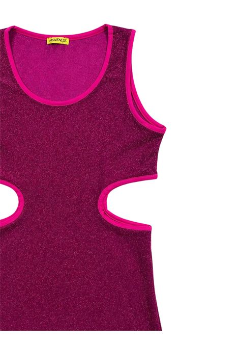 Abito bambina fucsia laminato 4giveness | 126GCUAA6072FUCSIA