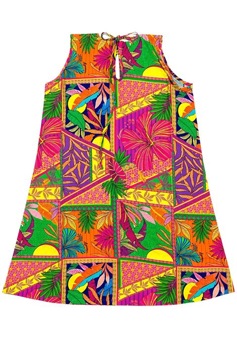 Abito bambina multicolor in viscosa 4giveness | 126GCUAC6004MULTICOLOR