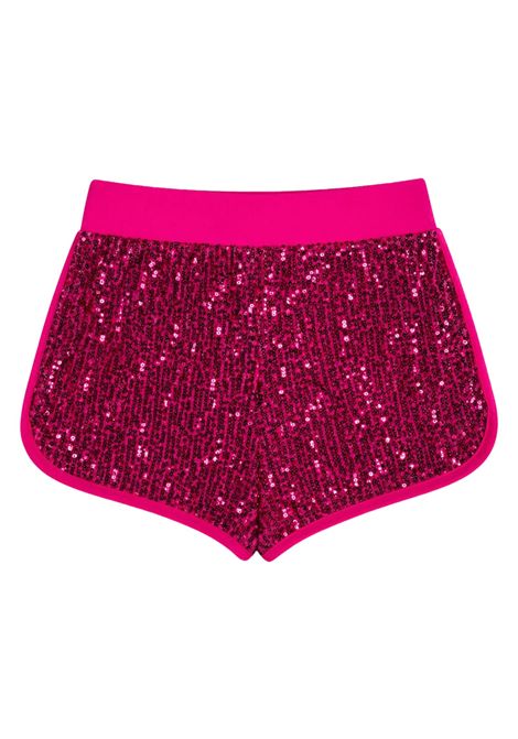 Shorts bambina fucsia in paillettes 4giveness | 126GCUSH6046FUCSIA