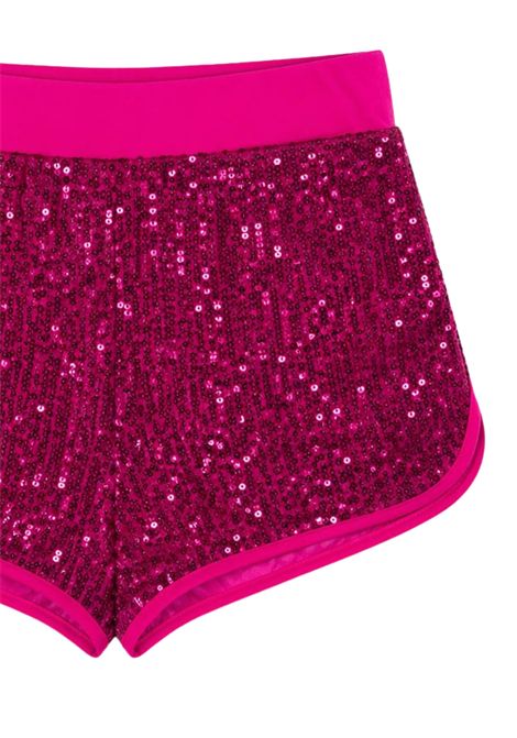Shorts bambina fucsia in paillettes 4giveness | 126GCUSH6046FUCSIA