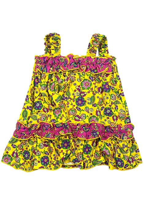 Abito neonata giallo in viscosa 4giveness | 126NCUAC6136GIALLO