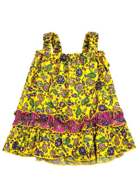 Abito neonata giallo in viscosa 4giveness | 126NCUAC6136GIALLO