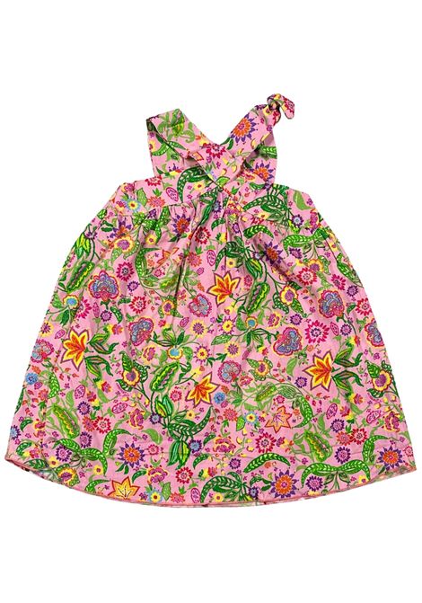 Abito neonata rosa in viscosa 4giveness | 126NCUAC6144ROSA