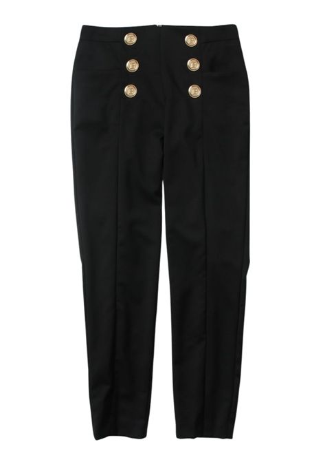 Pantalone bambina nero in lana BALMAIN | 6R6A13/DELNERO