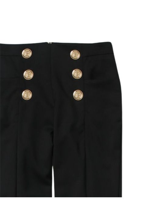 Pantalone bambina nero in lana BALMAIN | 6R6A13/DELNERO