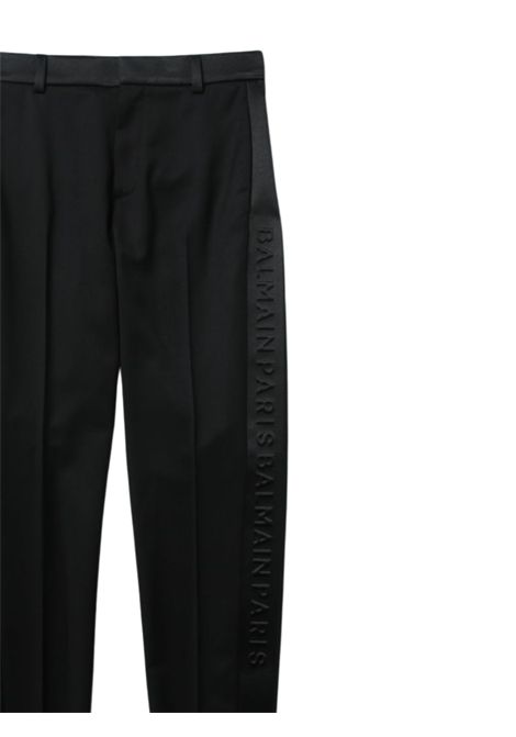 Pantalone bambina nero in lana BALMAIN | 6R6O30/DELNERO