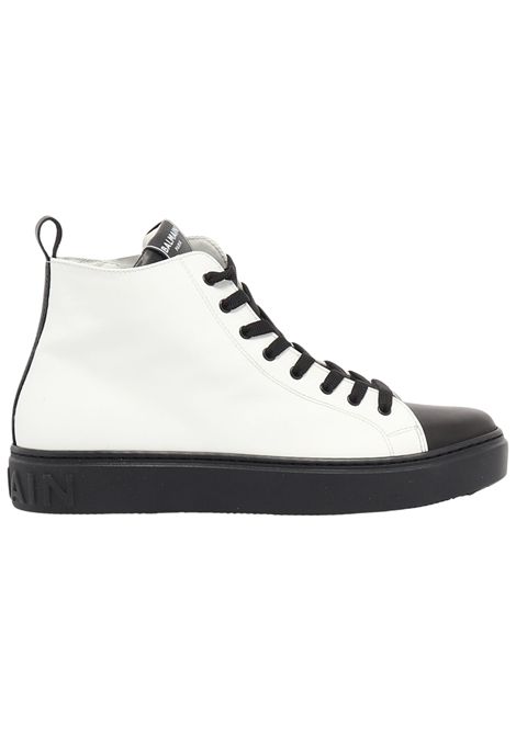 Scarpe unisex bianco/nero in pelle BALMAIN | BV0Q16/PIABIANCO/NERO
