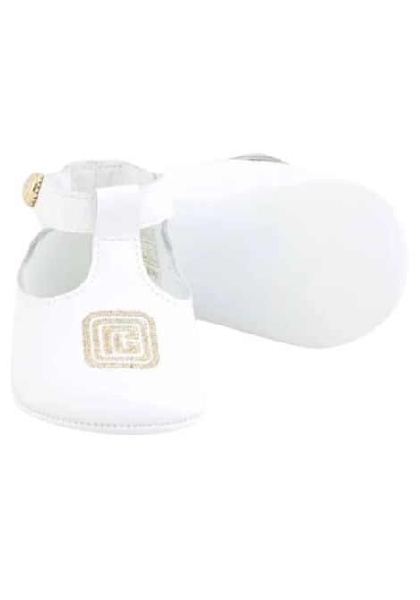 Scarpe neonata bianche in pelle BALMAIN | BW0036/PIABIANCO