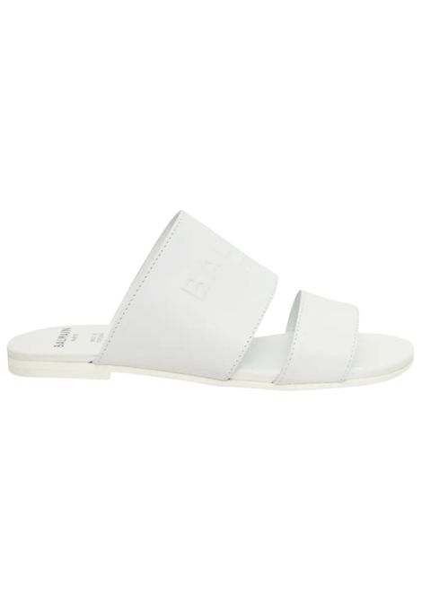 Sandali bambina bianchi in pelle BALMAIN | BW0A66/PIABIANCO