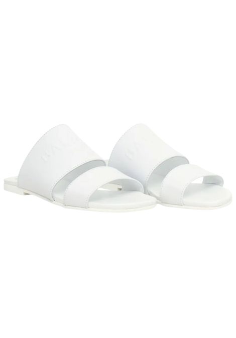 Sandali bambina bianchi in pelle BALMAIN | BW0A66/PIABIANCO