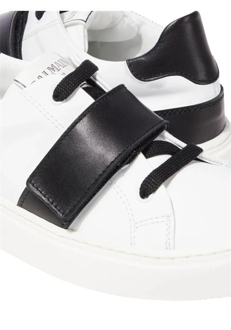 Scarpe bambino bianco/nero in pelle BALMAIN | BW0Q56/PIABIANCO/NERO