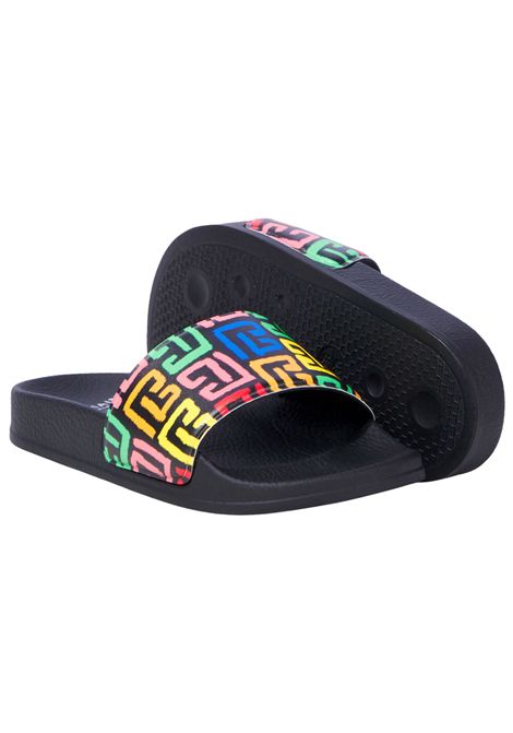 Ciabatta unisex in pvc nero BALMAIN | BW0R16/PIANERO