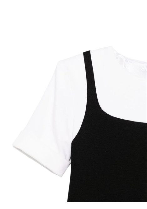 Black viscose dress for girls BALMAIN | BW1C41/CENERO