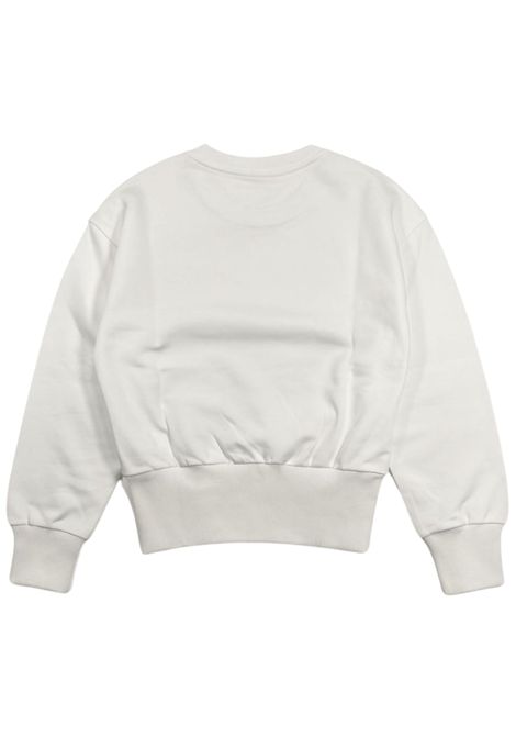 Felpa bambina bianca in cotone BALMAIN | BW4A80/MOBIANCO