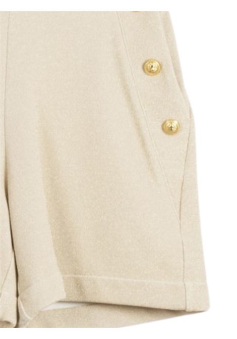 Shorts bambina sabbia in viscosa BALMAIN | BW6C89/DELSABBIA
