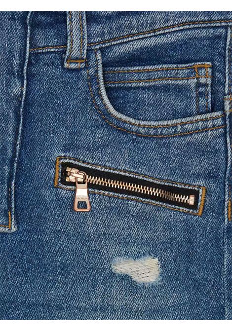 Jeans bambino in cotone denim BALMAIN | BW6R90/DELDENIM