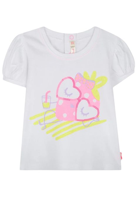 T-shirt neonata bianca in cotone Billieblush | U20826/MABIANCO