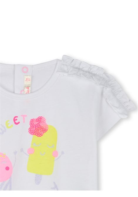 T-shirt neonata bianca in cotone Billieblush | U20828/MABIANCO