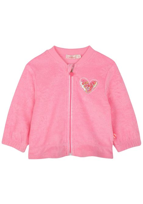 Felpa neonata rosa in cotone Billieblush | U20841/MAROSA